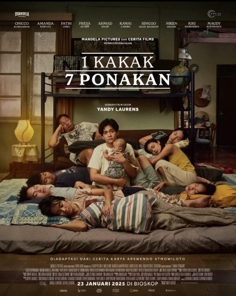 Sinopsis Film 1 Kakak 7 Ponakan, Diperankan Chicco serta Amanda Rawles